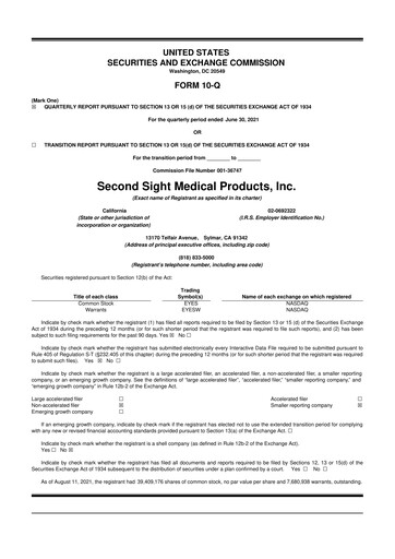 Thumbnail Vivani Medical 10-Q Quarterly Report FY2021 