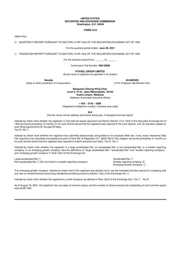 Thumbnail Fintech Scion (FintechCashier) 10-Q Quarterly Report FY2021 