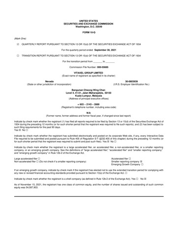 Thumbnail Fintech Scion (FintechCashier) 10-Q Quarterly Report FY2021 