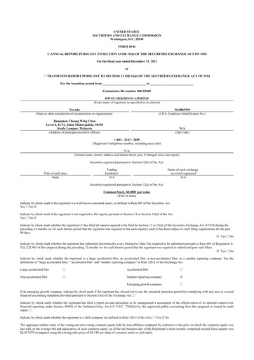 Thumbnail Fintech Scion (FintechCashier) 10-K Annual Report 2021