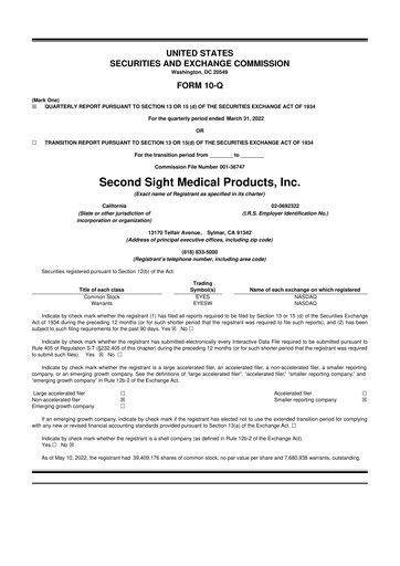 Thumbnail Vivani Medical 10-Q Quarterly Report FY2022 