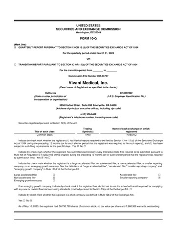 Thumbnail Vivani Medical 10-Q Quarterly Report FY2023 