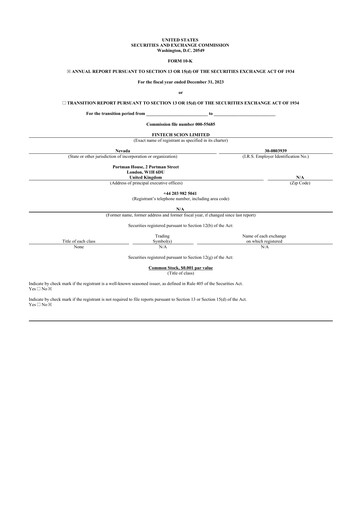 Thumbnail Fintech Scion (FintechCashier) 10-K Annual Report 2023