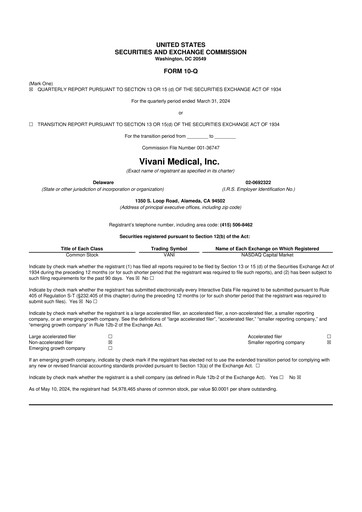 Thumbnail Vivani Medical 10-Q Quarterly Report FY2024 