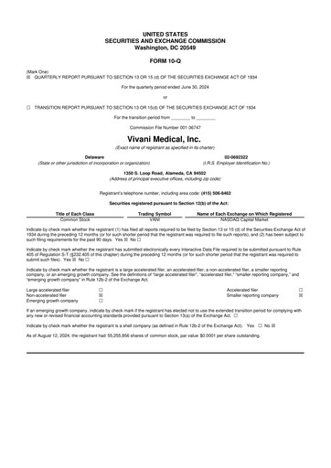 Thumbnail Vivani Medical 10-Q Quarterly Report FY2024 