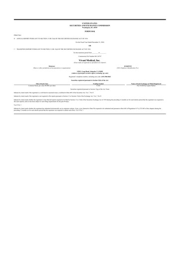 Thumbnail Vivani Medical 10-K Annual Report 2024