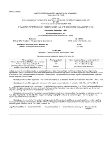Thumbnail Hovnanian Enterprises
 10-K Annual Report 