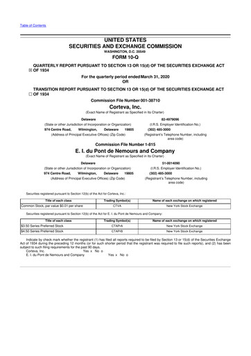 Thumbnail Corteva
 10-Q Quarterly Report FY 
