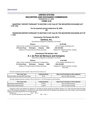 Thumbnail Corteva
 10-Q Quarterly Report FY 