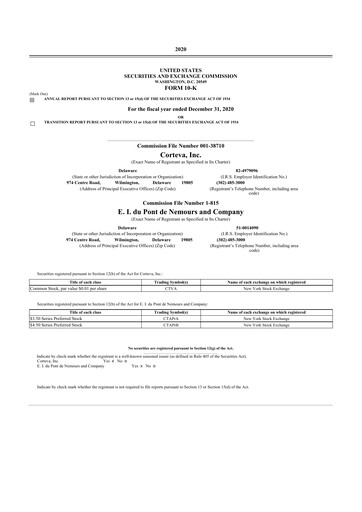 Vorschaubild Corteva
 10-K Jahresbericht 
