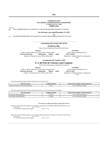 Vorschaubild Corteva
 10-K Jahresbericht 
