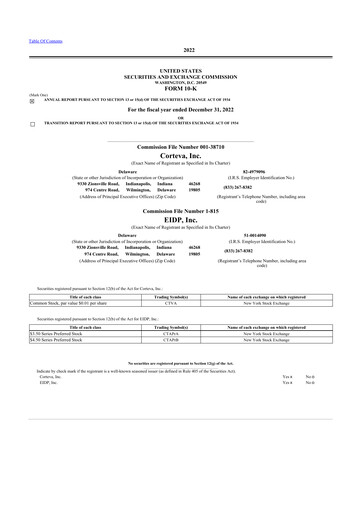 Vorschaubild Corteva
 10-K Jahresbericht 