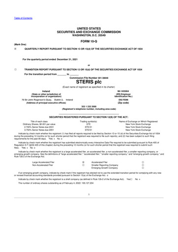 Thumbnail Steris 10-Q Quarterly Report FY2022 