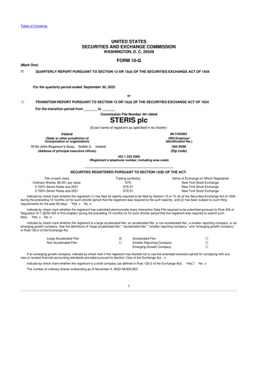 Thumbnail Steris 10-Q Quarterly Report FY2023 