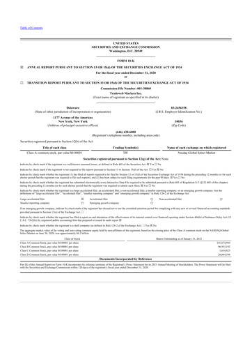 Thumbnail Tradeweb 10-K Annual Report 2020