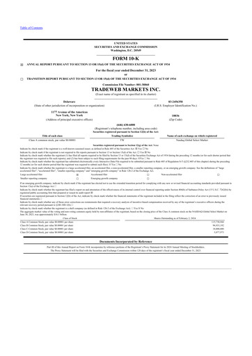 Thumbnail Tradeweb 10-K Annual Report 2023