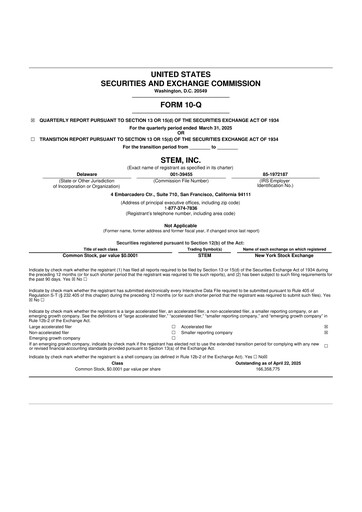 Thumbnail Stem, Inc
 10-Q Quarterly Report FY2025 
