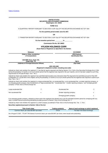 Miniature Hyliion 10-Q Rapport trimestriel 2021 