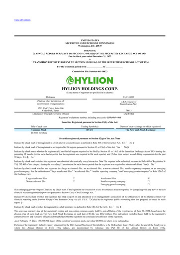 Thumbnail Hyliion 10-K Annual Report 2022