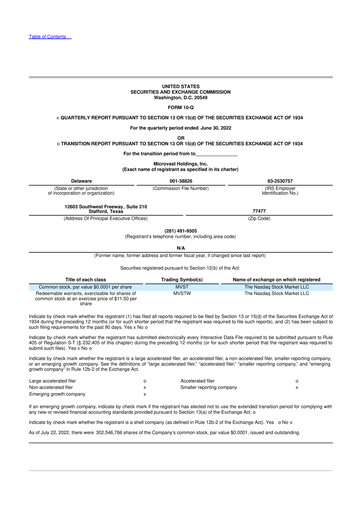 Thumbnail Microvast 10-Q Quarterly Report FY 