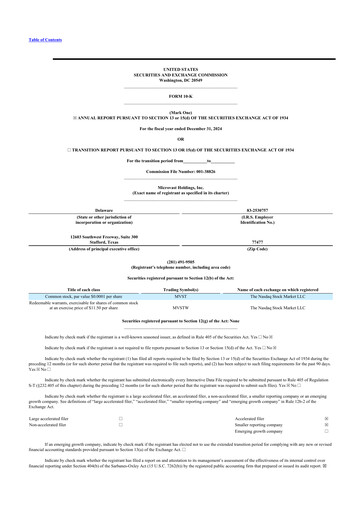 Thumbnail Microvast 10-K Annual Report 2024