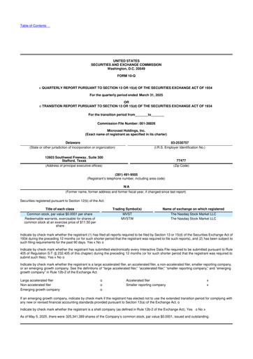 Thumbnail Microvast 10-Q Quarterly Report FY 