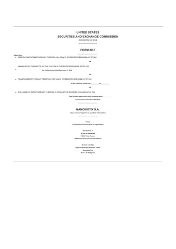 Thumbnail Nanobiotix 20-F Annual Report 2024