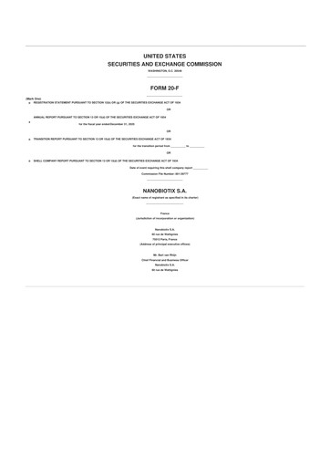 Thumbnail Nanobiotix 20-F Annual Report 2025