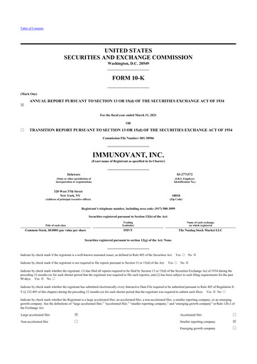 Vorschaubild Immunovant 10-K Jahresbericht 2020