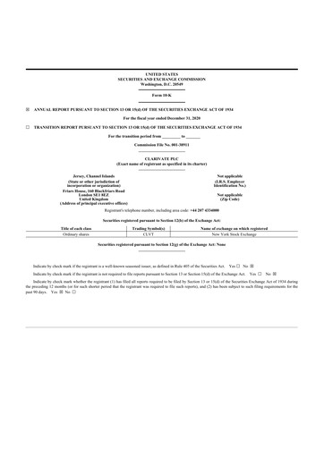 Thumbnail Clarivate 10-K Annual Report 2020