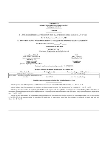 Thumbnail Clarivate 10-K Annual Report 2021