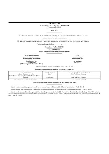 Thumbnail Clarivate 10-K Annual Report 2022