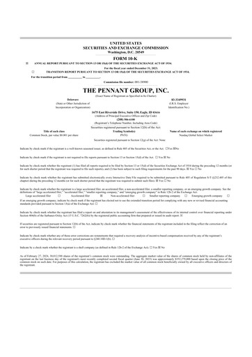 Thumbnail The Pennant Group 10-K Annual Report 2023