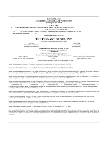 Thumbnail The Pennant Group 10-K Annual Report 2024