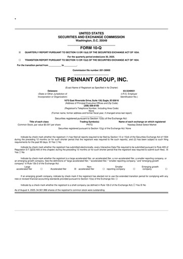 Thumbnail The Pennant Group 10-Q Quarterly Report FY2025 
