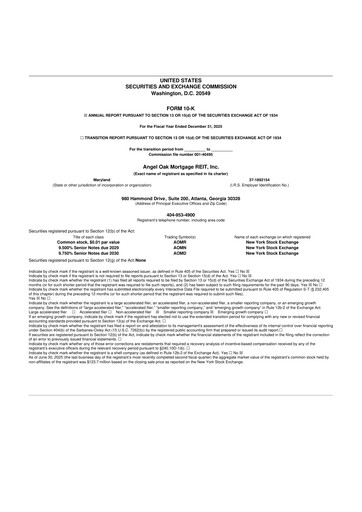 Thumbnail Angel Oak Mortgage REIT 10-K Annual Report 2025