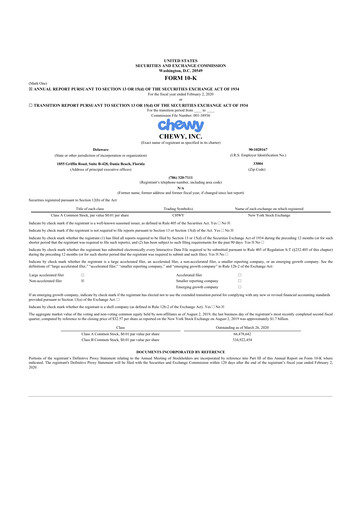 Thumbnail Chewy 10-K Annual Report 2019