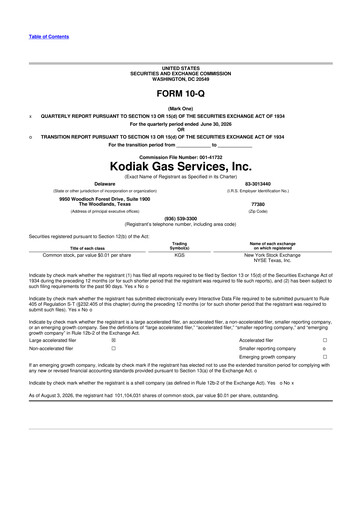 Thumbnail Kodiak Gas Services 10-Q Quarterly Report FY2026 