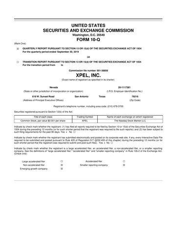 Thumbnail XPEL 10-Q Quarterly Report FY2019 