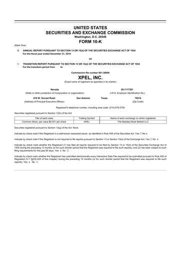 Thumbnail XPEL 10-K Annual Report 2019