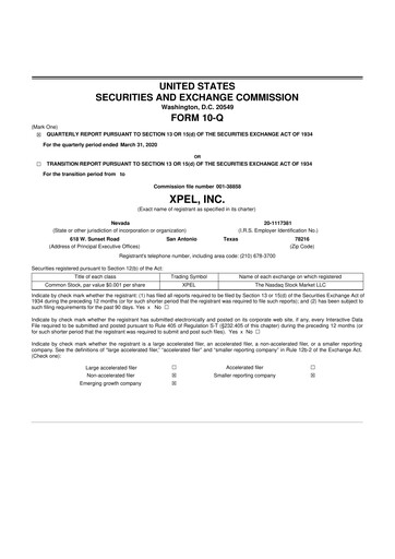 Thumbnail XPEL 10-Q Quarterly Report FY2020 