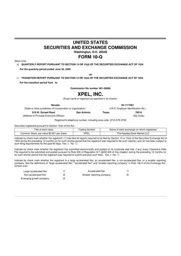 Thumbnail XPEL 10-Q Quarterly Report FY2020 
