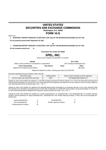 Thumbnail XPEL 10-Q Quarterly Report FY2020 