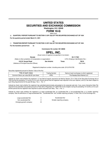 Thumbnail XPEL 10-Q Quarterly Report FY2021 