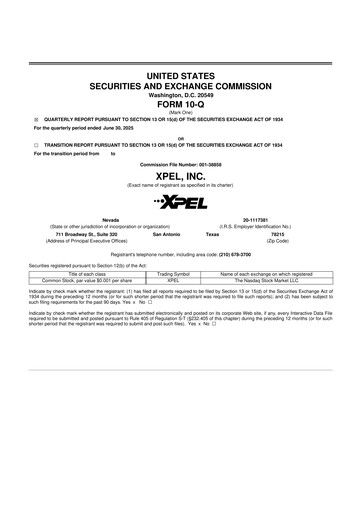 Thumbnail XPEL 10-Q Quarterly Report FY2025 