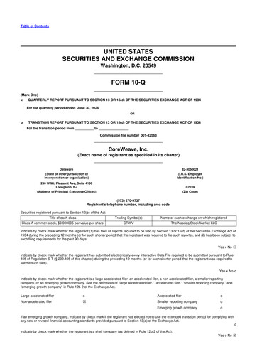 Vorschaubild CoreWeave 10-Q Quartalsbericht 2026 