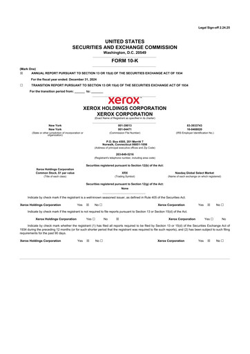 Thumbnail Xerox 10-K Annual Report 2024