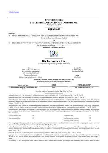 Thumbnail 10x Genomics
 10-K Annual Report 2021