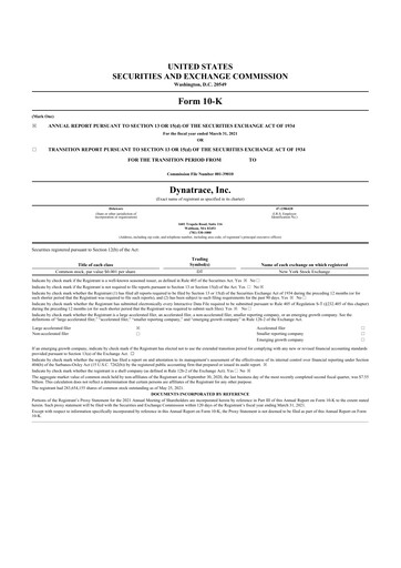 Thumbnail Dynatrace 10-K Annual Report 2021