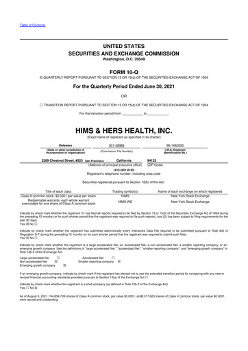 Thumbnail Hims & Hers Health 10-Q Quarterly Report FY2021 